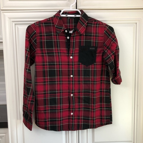 Guess Other - NWT Guess youth boys plaid dress shirt